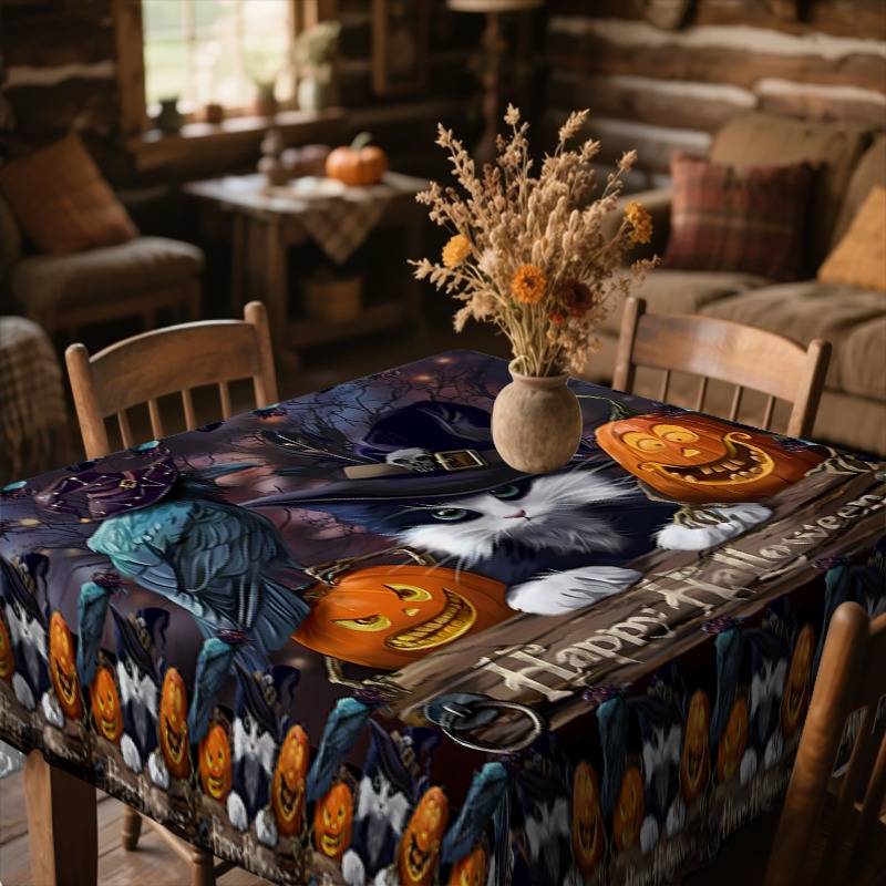 Halloween tablecloth decoration size 140 x 140cm or 55.11 x 55.11inch
