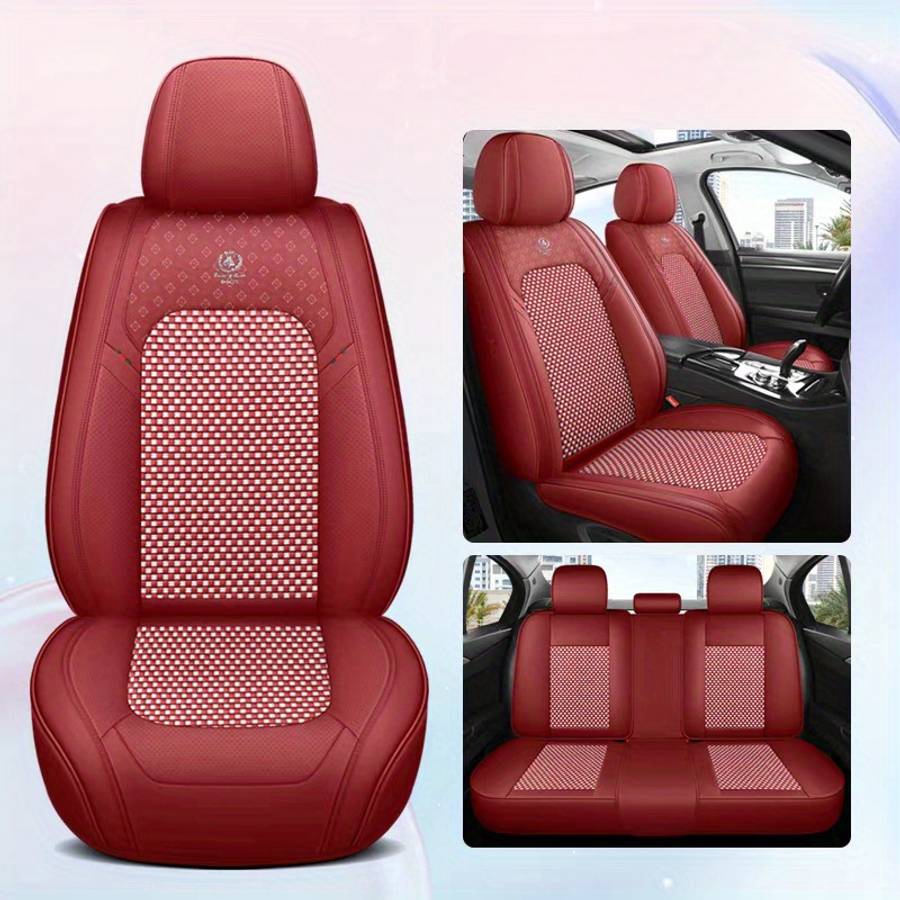 Car Seat Cushion 5Pcs Martha Red