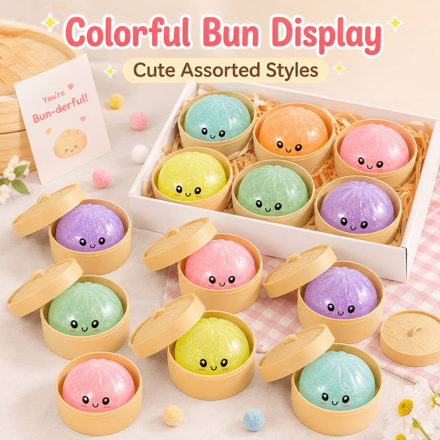 Squeezable Toys Color Random Colors And Styles Style 1 Set1 Bun Toy 1 Steamer