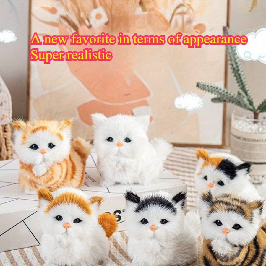 Plush Toyss color White Cat size Pet Companion