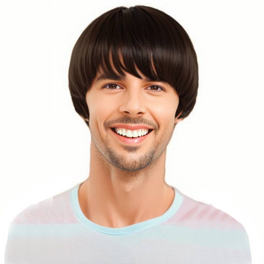 Light Brown-1 Mens Wigs Hair Length 15.24Cm