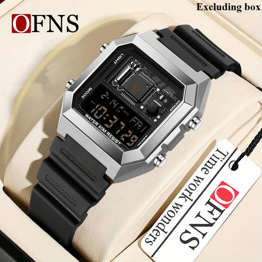 Classic Ofns Men Innovative Multifunctional Sports Watch With 5Atm Water