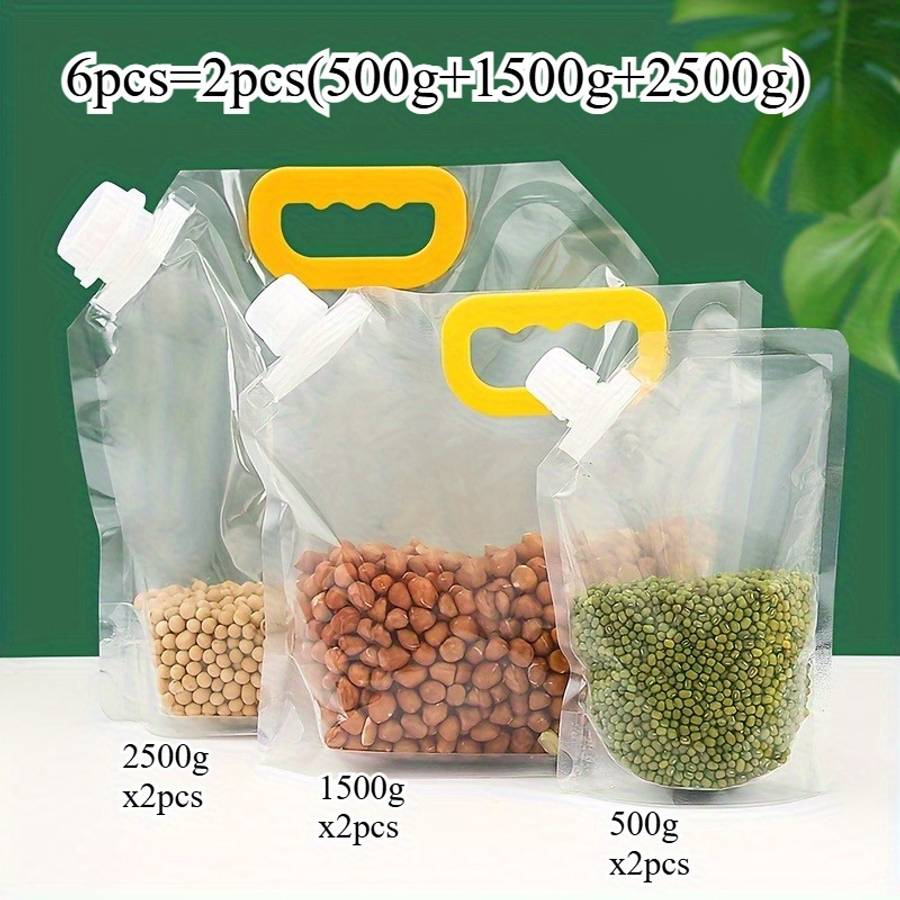 Food Storage Bags Items 2Pcs 498.95G  2Pcs 1.5Kg  2Pcs 2.5Kg