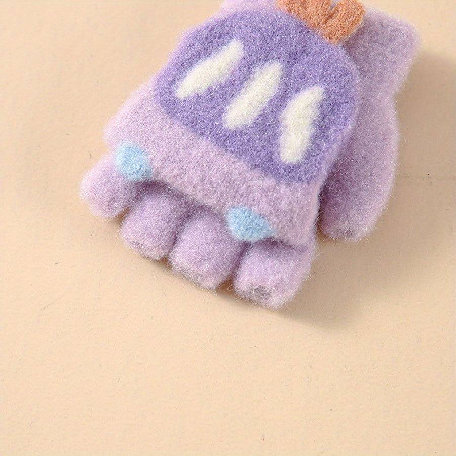 Winter Gloves Color Beige Color Size 6 To 24 Months