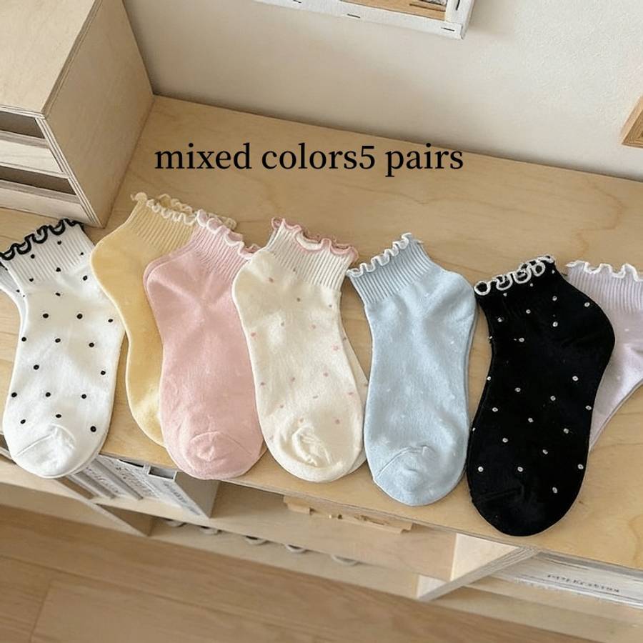 Women S Socks Color Mixed Colors5 Pairs Size Onesize
