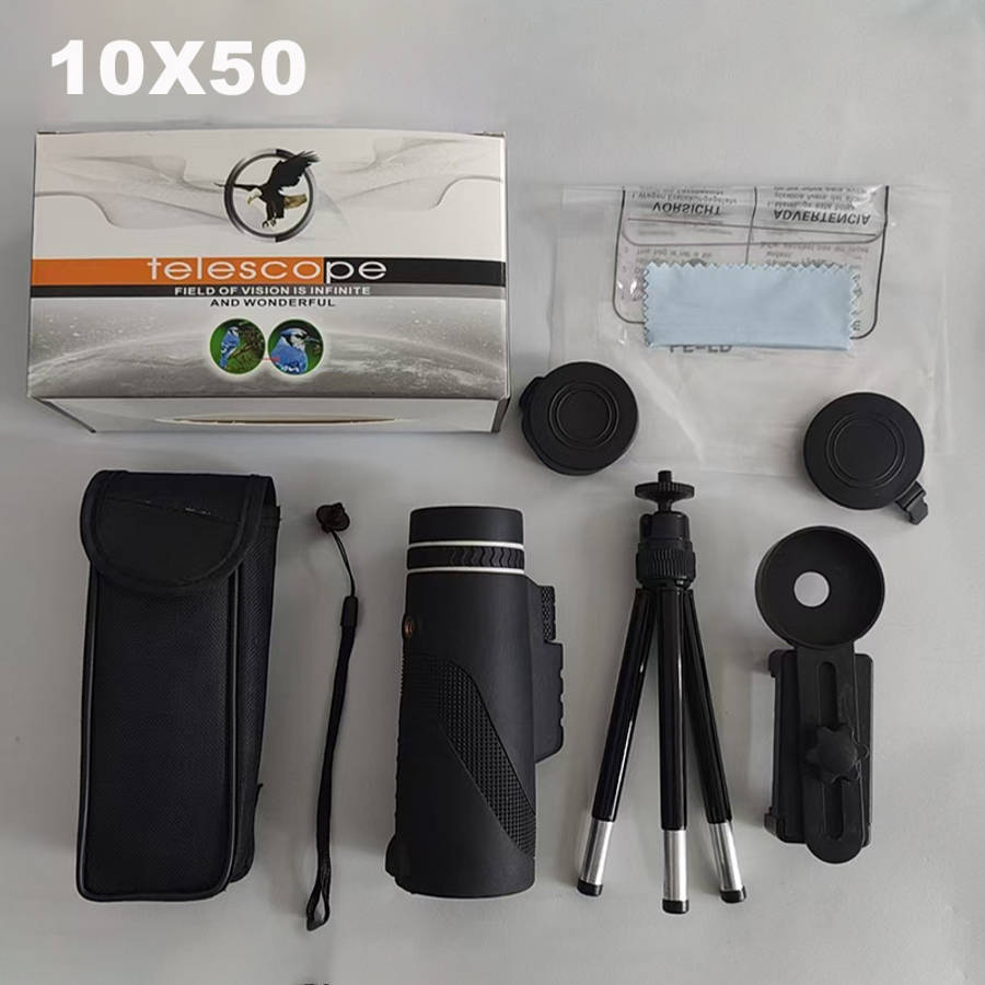 Professional Long Range High Definition Viewing Telescope Cost Bright Black Set