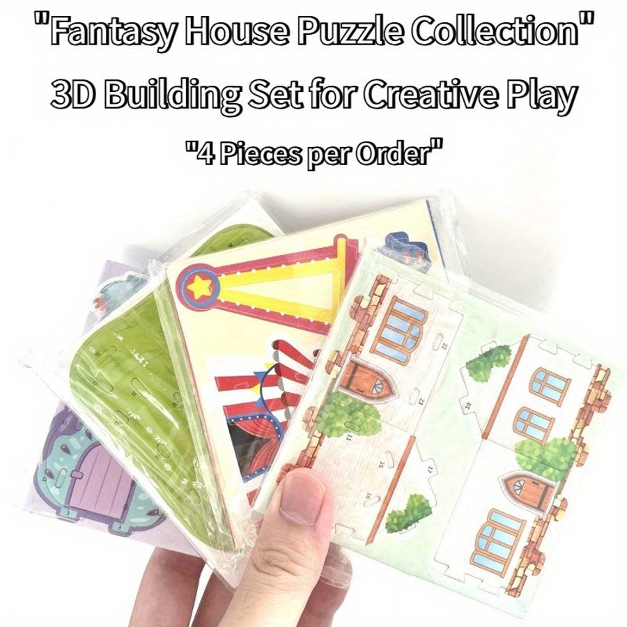 Building Toy Architectural Model Toy Set Model Random Quantity 4 Pcs