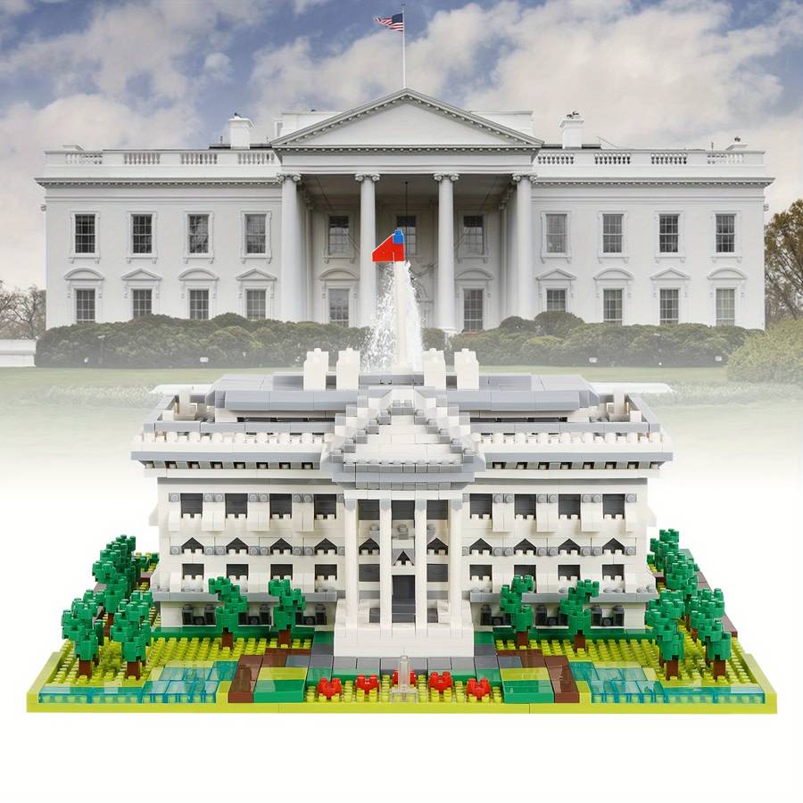 Building Toy Architectural Model Toy Set Color Washington White House