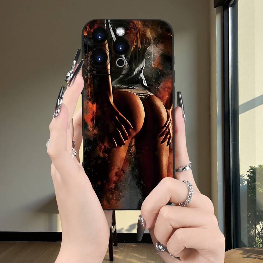 1Pc Black For iPhone 11 Sexy Butt Pattern Phone Case