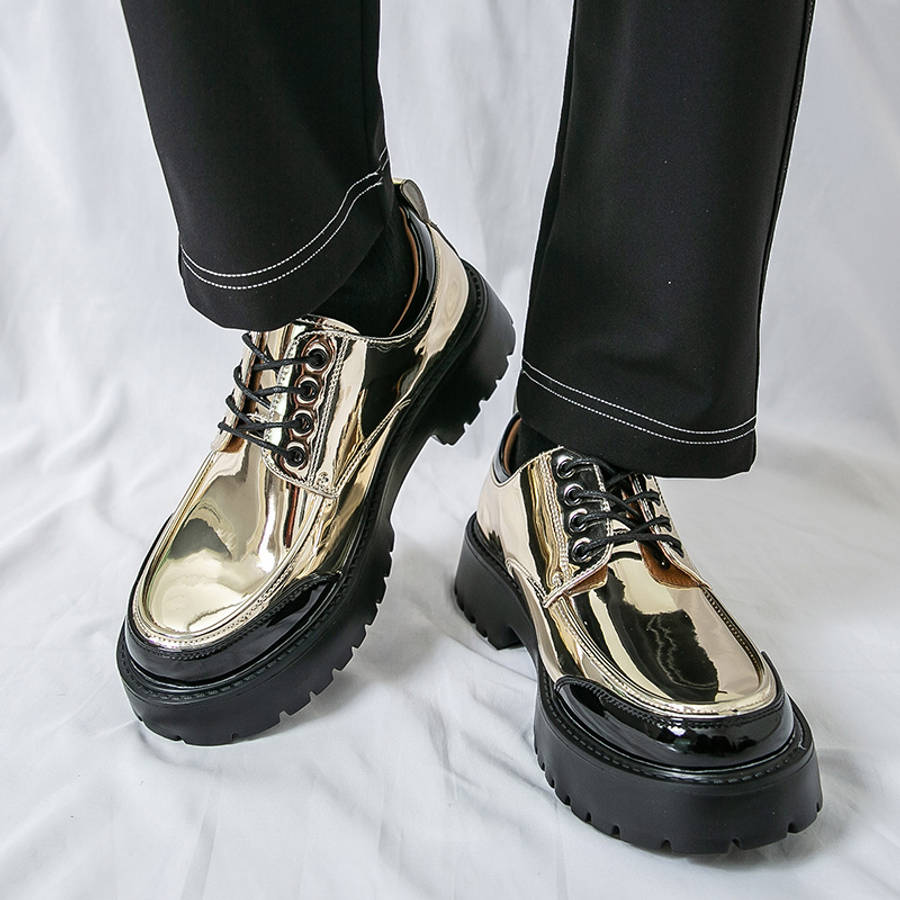 Mens Leather Shoes Color Silvery Sizeuk 10.5