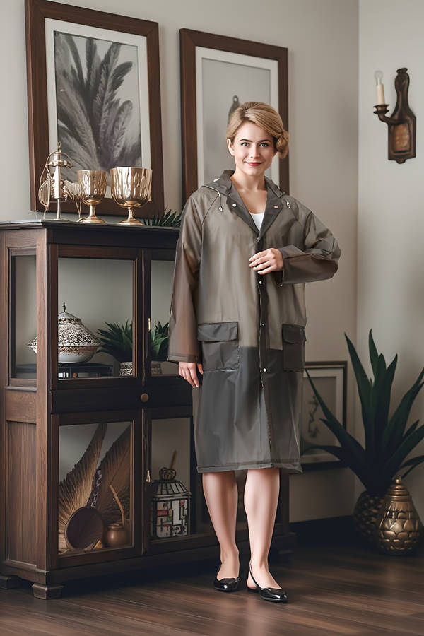 Raincoat Grey Size L