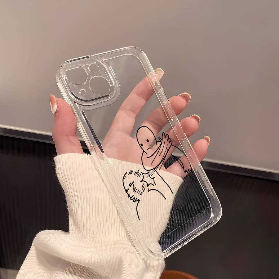 1Pc Transparent For iPhone 13 Phone Case Phone Cover