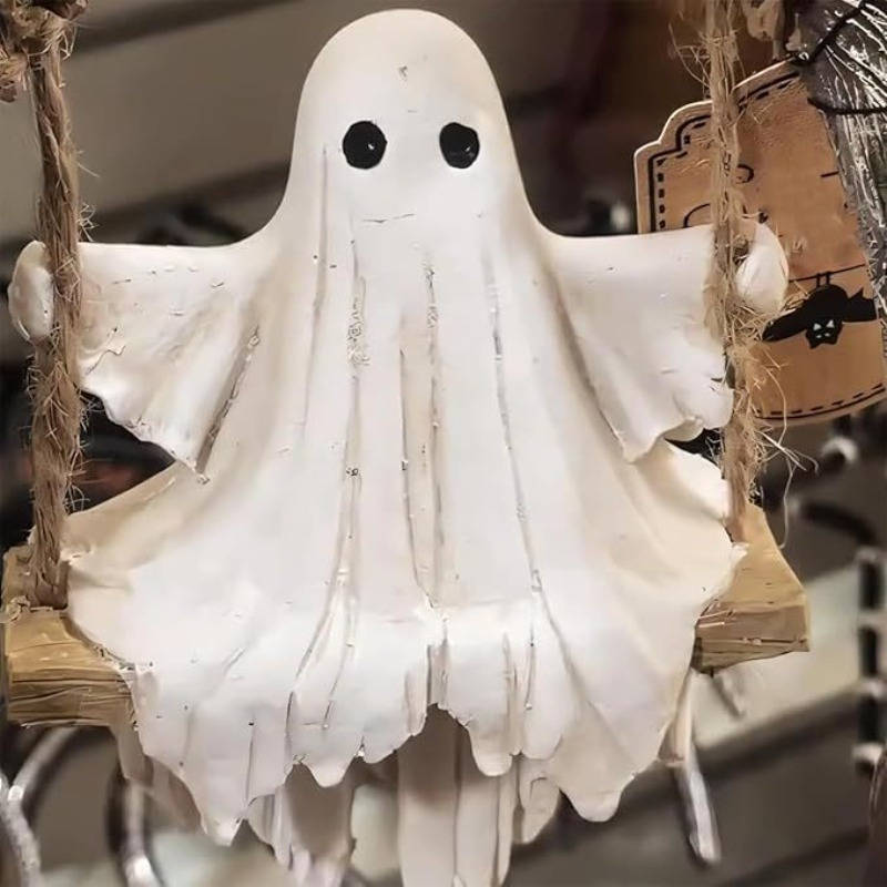 Halloween Decorations Color Ghost Swing Tree B  16.0 Cm