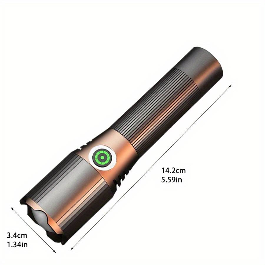 Premium Ultra Bright Aluminum Alloy Flashlight With 18650 Daily Reliable