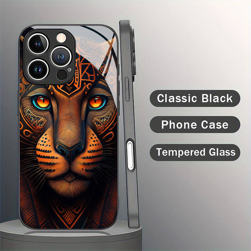 1Pc Mixed Color For iPhone 14 Pro Max African Totem Leopard Phone Case