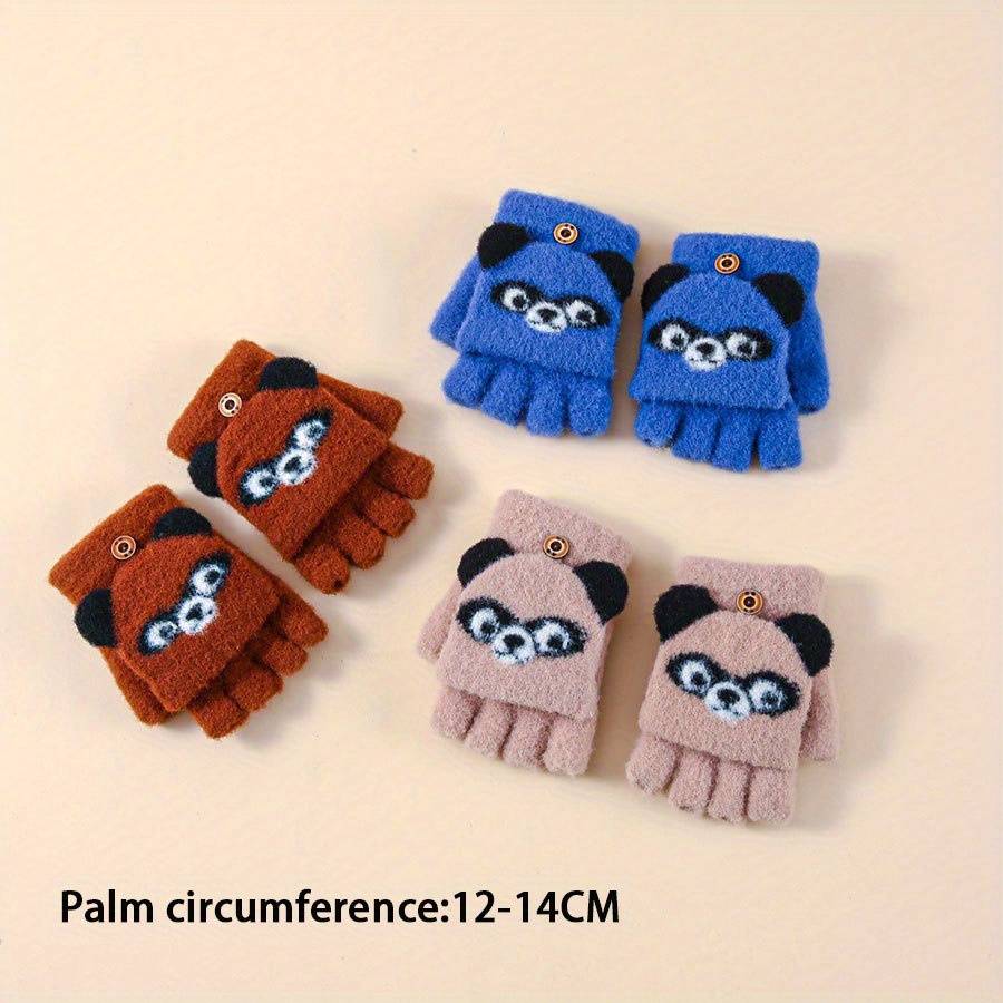 Winter Gloves Color Coffee Size 3 To 6Y