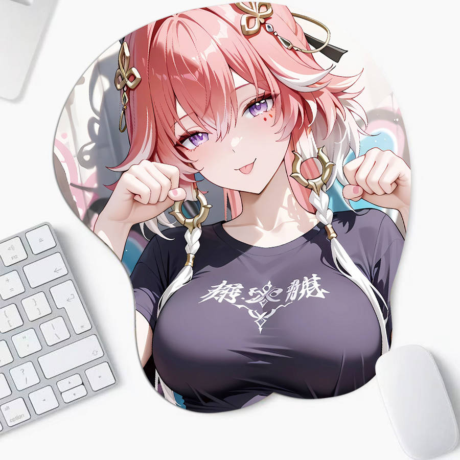 HeavyDuty Stable Anime Girl Wrist Support Mouse For Pc Gamers