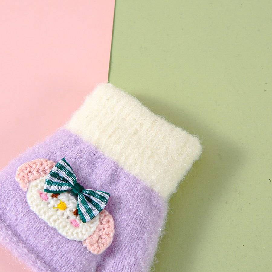 Winter Gloves Color Purple Size 6 To 24 Months
