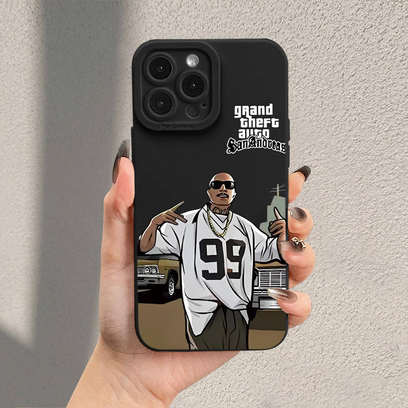 1Pc Mixed Color  For iPhone XR Rap Boy Pattern Phone Case
