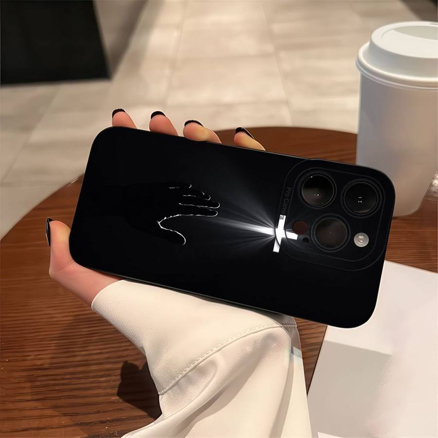 1Pc Black For iPhone 11 Cross Pattern Phone Case