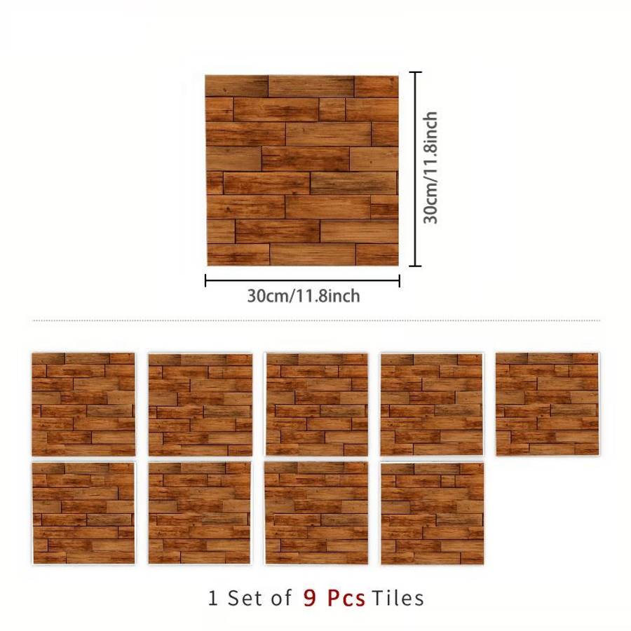Self Adhesive Floor Stickers 9Pcs