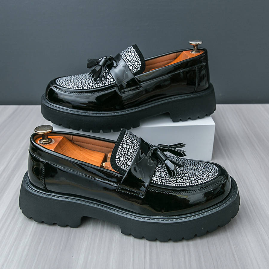Mens Leather Shoes Color Black Sizeuk 10.5