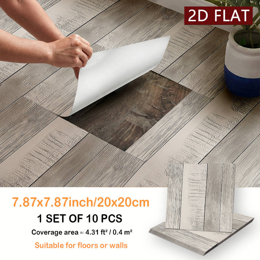 Self Adhesive Floor Stickers 5.91X5.91Inch15X15Cm 10Pcs