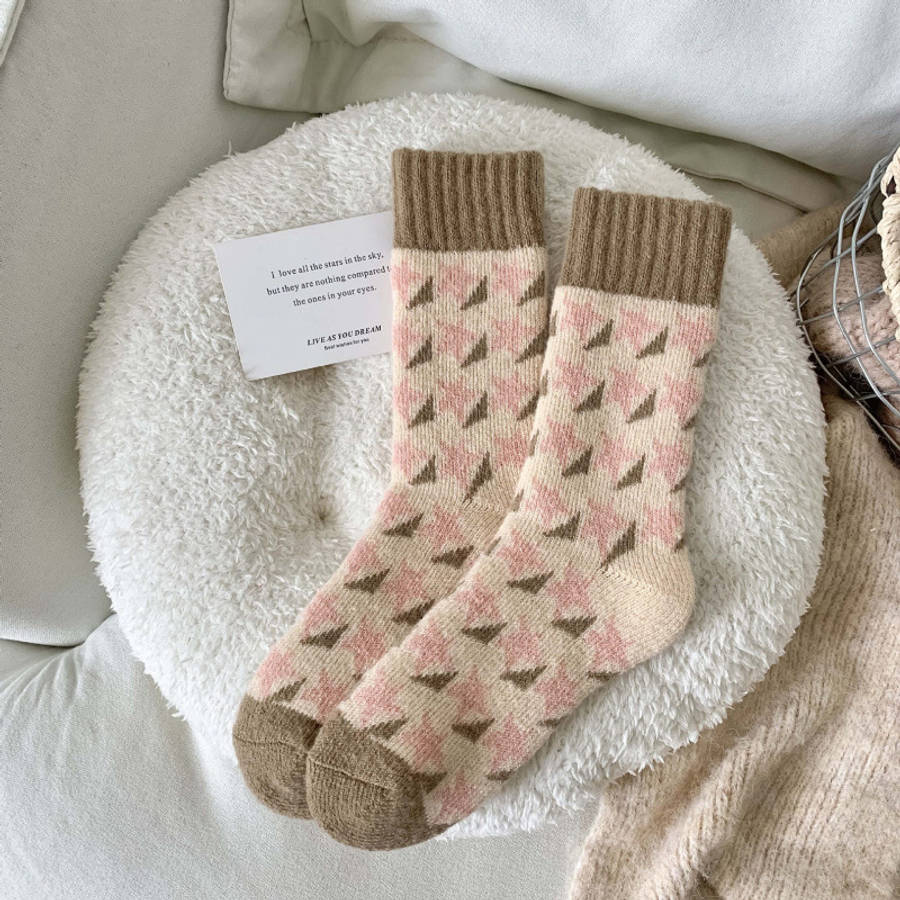 Women S Socks Color 5 Pairspink Twisted Doughnut Size Onesize