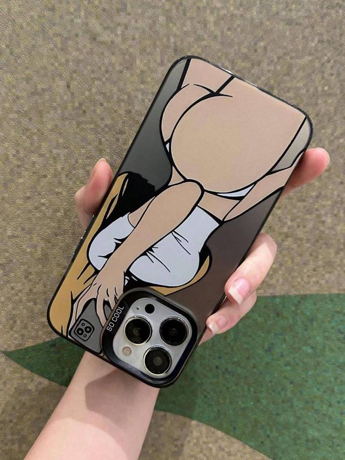 1Pc Black For iPhone 16 Pro Max Phone Case Phone Cover