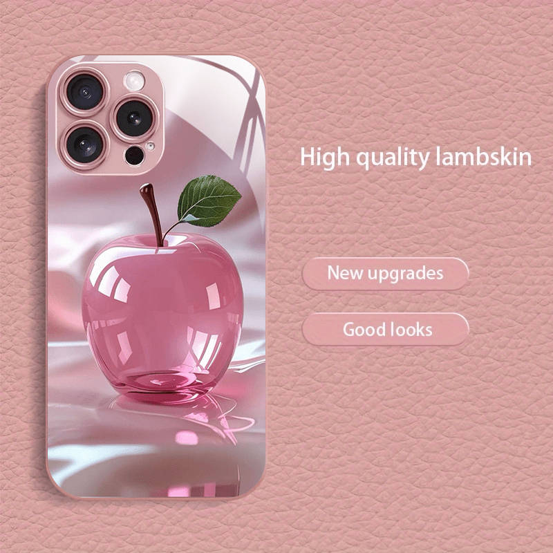 1Pc Pink Red For iPhone 12 Pro Max Pink Crystal Apple Phone Case
