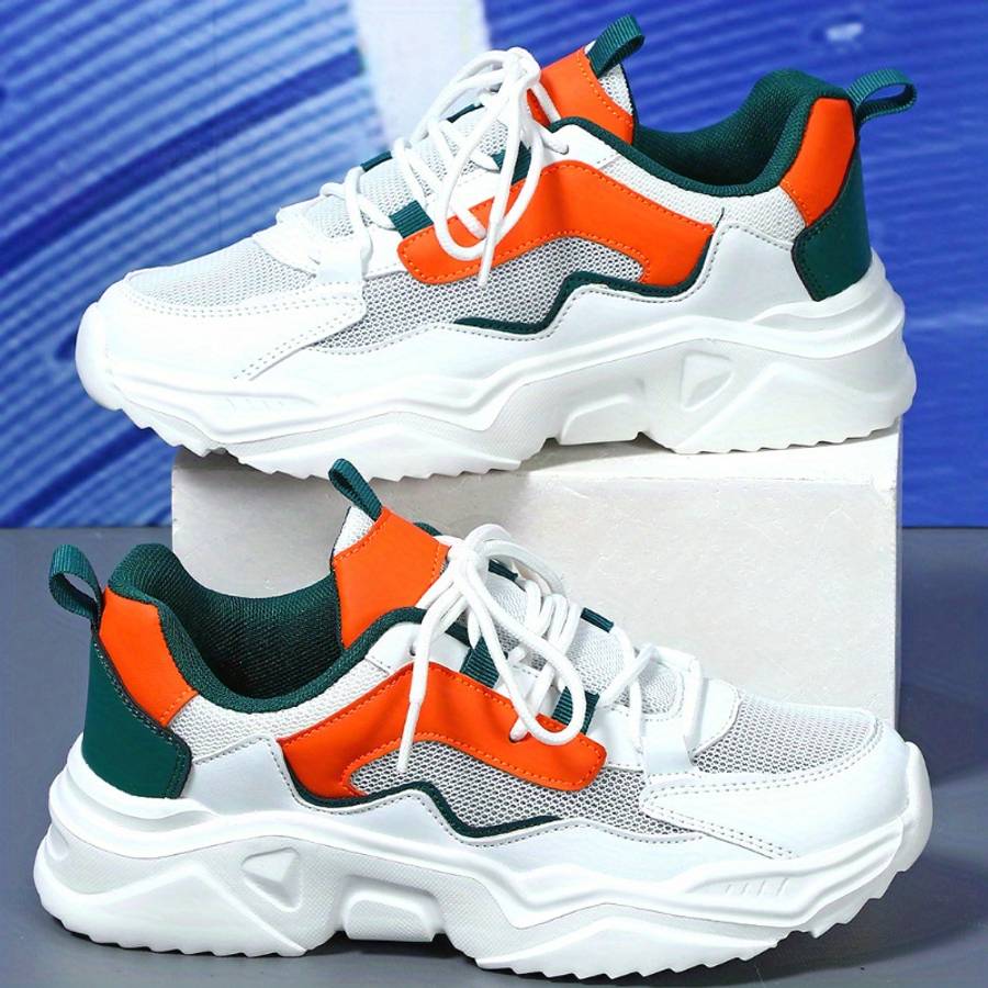 Women S Sneakers Color White Orange Sizeuk 9