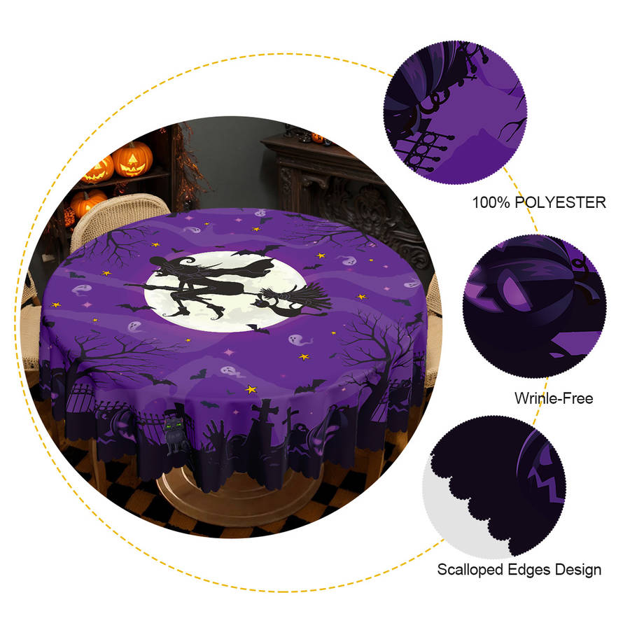 Halloween tablecloth decoration size 60x86in or 152x220cm Rectangle