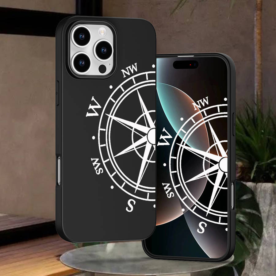 1Pc Black For iPhone 8 Guide Pattern Phone Case