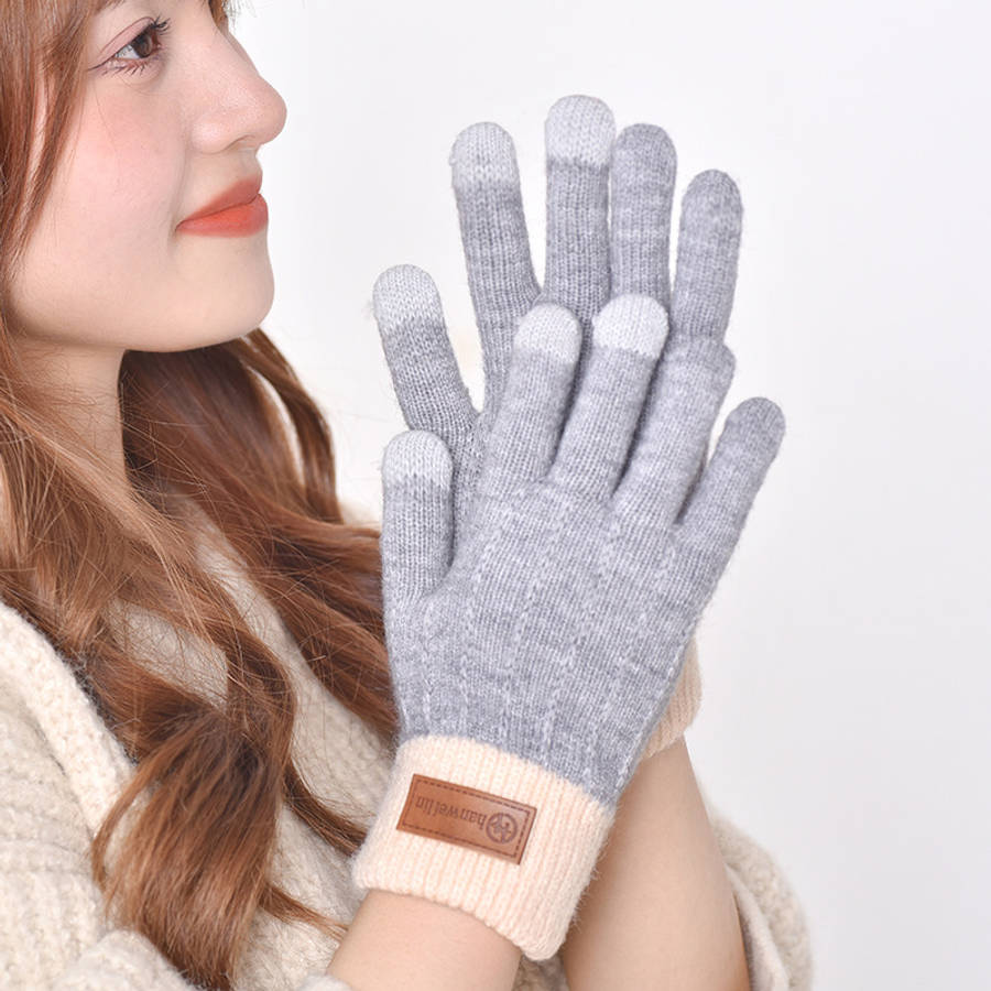 Classic Durable These Women Knitted Touchscreen Gloves Are Made From Soft