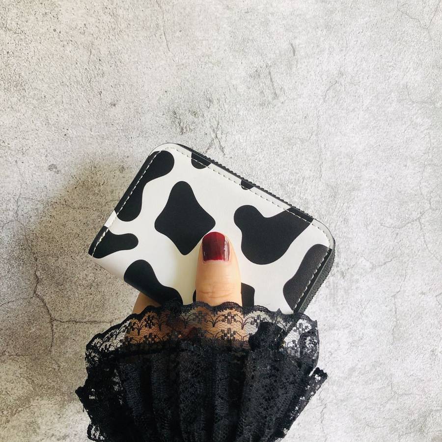 Of Cute Card Holder Featuring A Brave Cow Design Large Capacity With Multiple Slots Compa