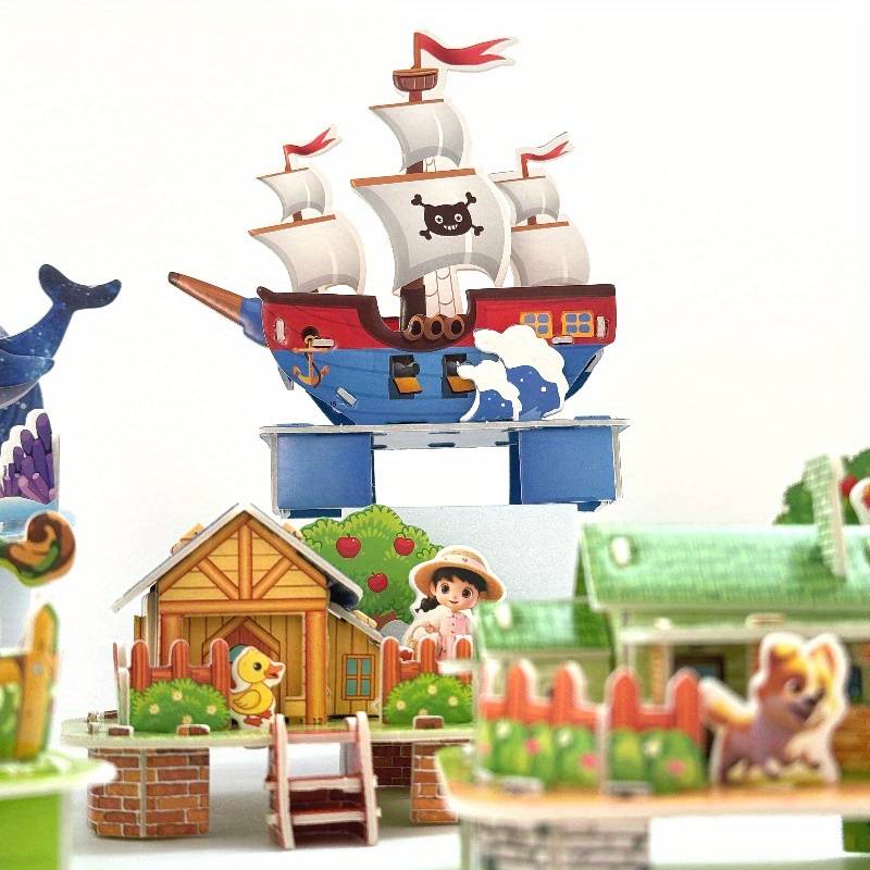 Building Toy Architectural Model Toy Set Model Random Style Quantity 4 Pcs