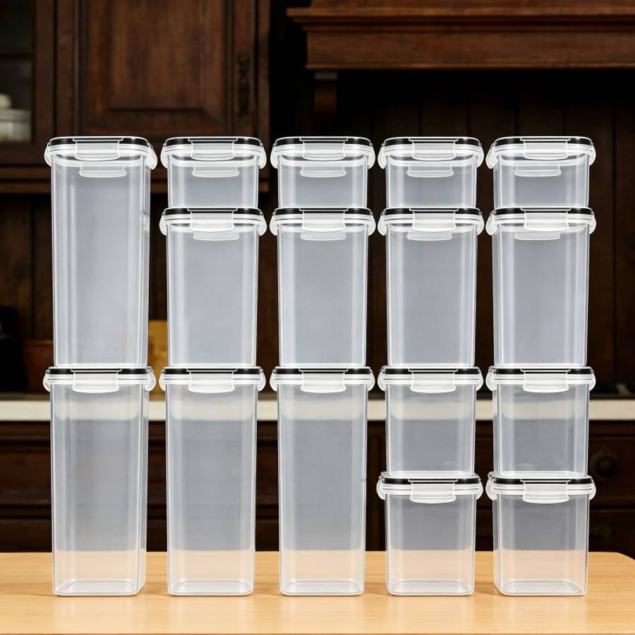 Sealed Jar Applicable People Shiny 16Pc Storage Jar Styledlnnn5714