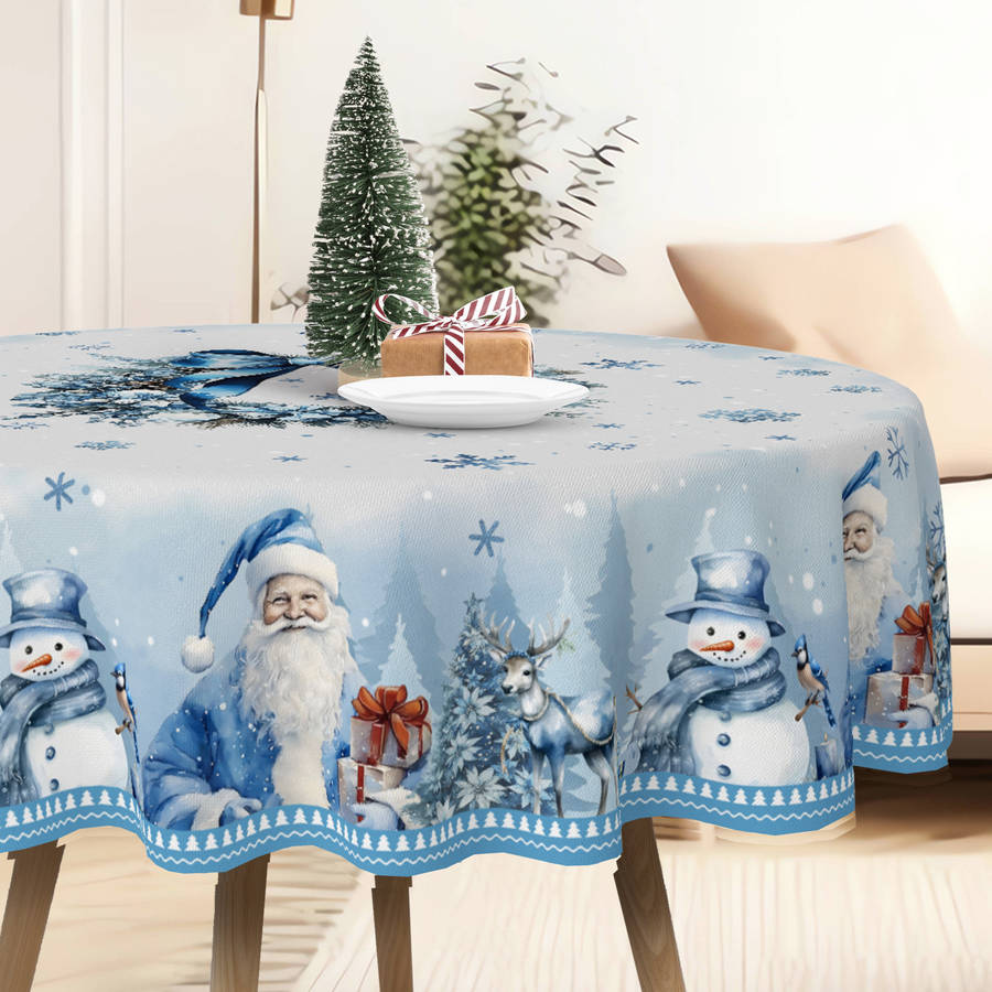 Christmas Tablecloth Size 150X150Cm  Round