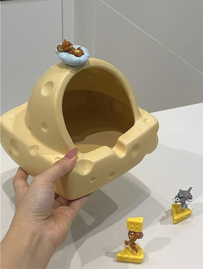 Pet Supplies Color Round Corner Anti Collision Ice Feel Easy To Clean Cheese Mouse House