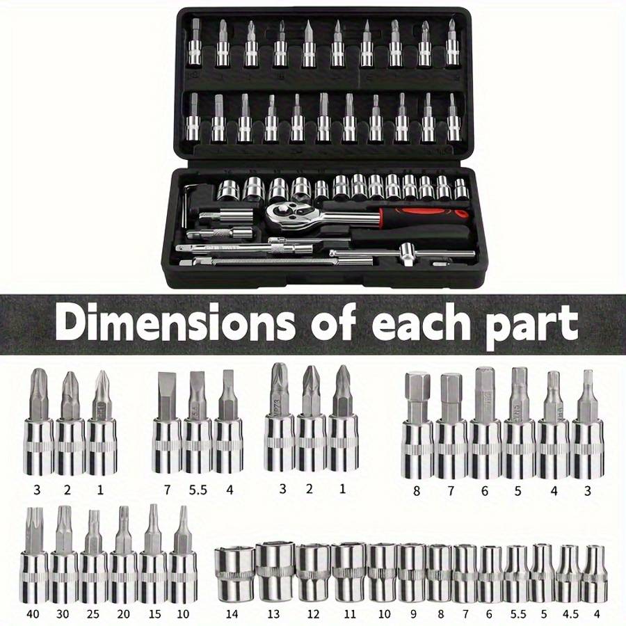 Screwdriver Bit Tool Set Color 53 Piece Socket Set Shenzhen Size Ht53And46 5746