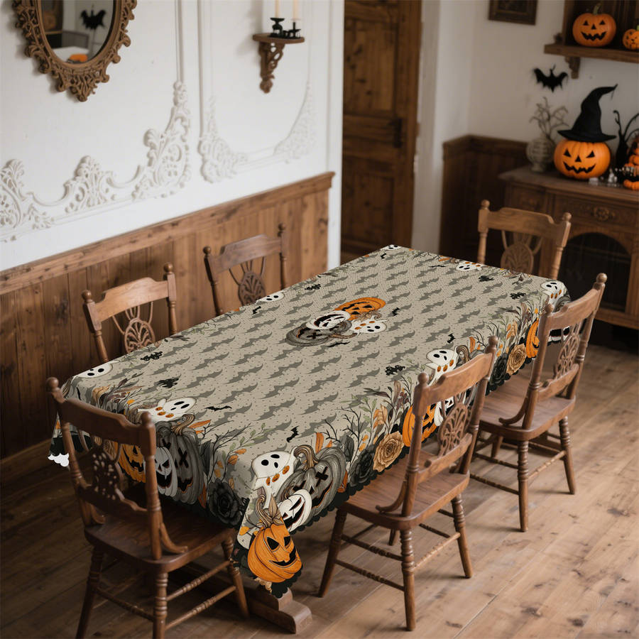 Halloween tablecloth decoration size Rectangle 60x120inch or 152x305cm
