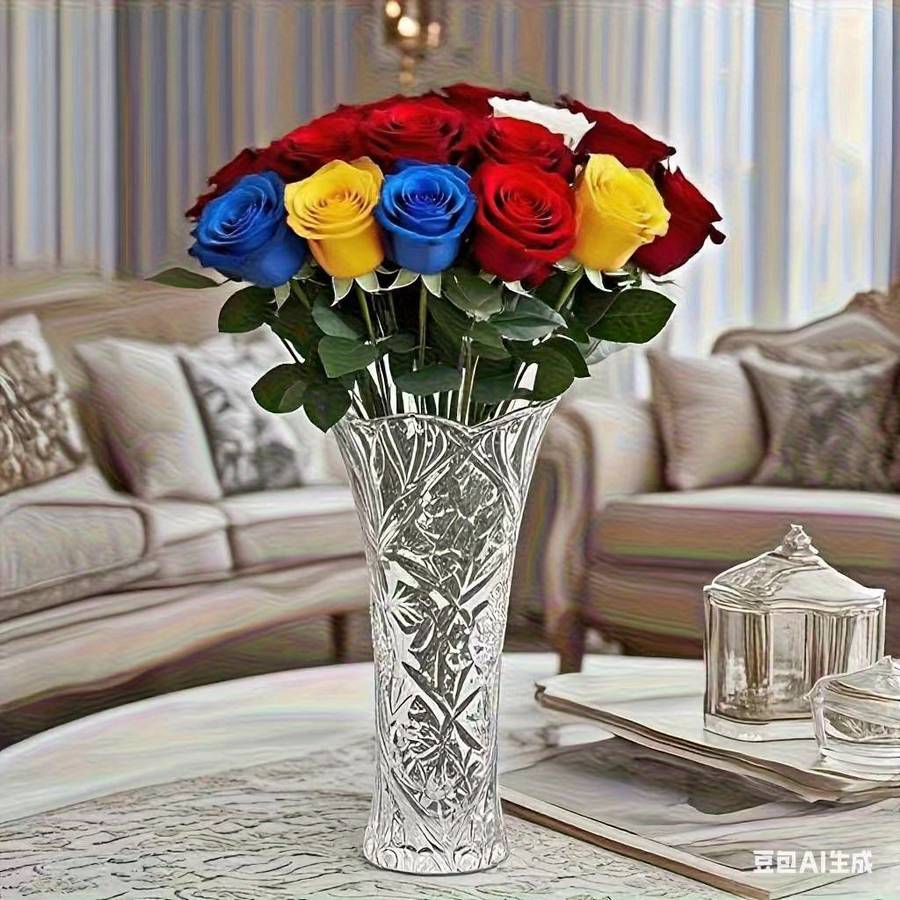 Simulated Flower Color 32Pcs 8 Red 8 White 8 Yellow And 8 Blue