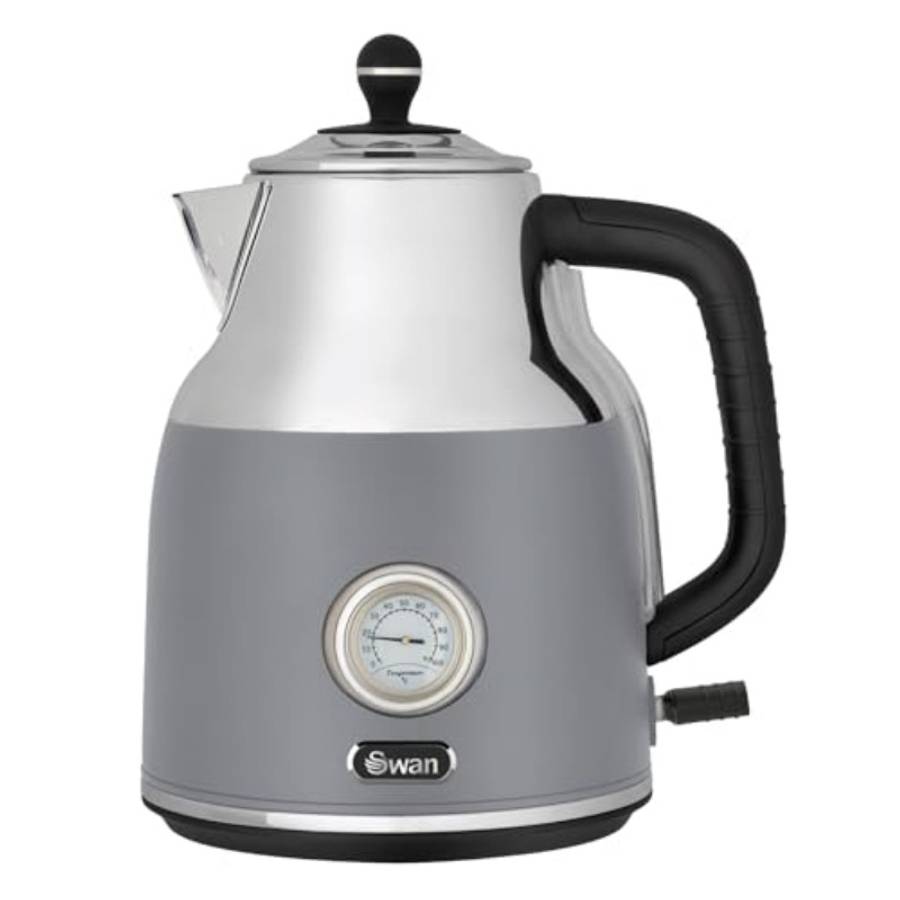 Retro Cordless Kettle With Temperature Gauge Liter Water
