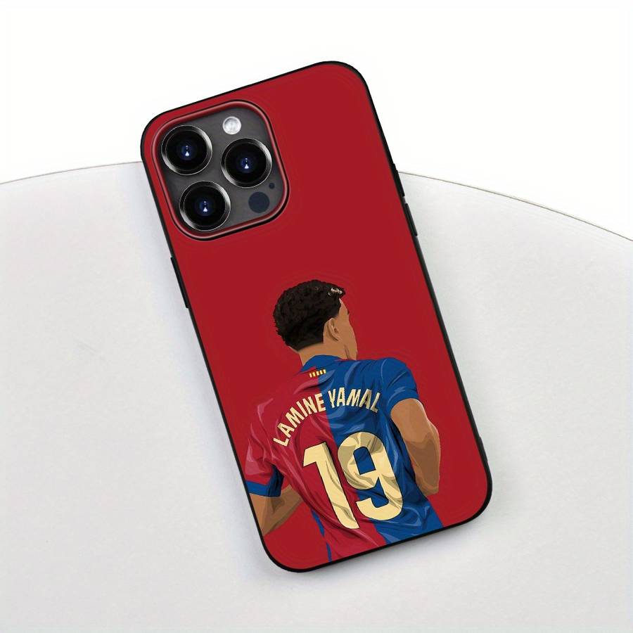 1Pc Black For iPhone 14 Pro Max Jersey Design Phone Case