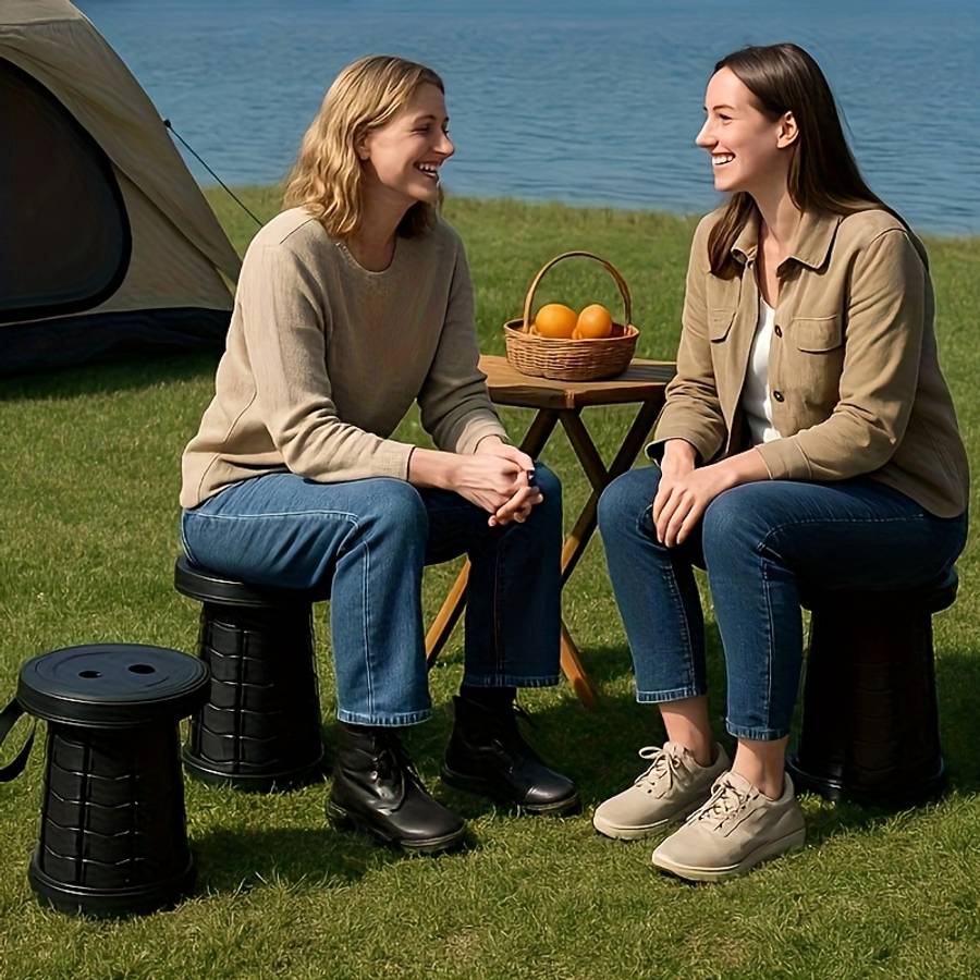 Foldable Folding Outdoor Chair Stool Lightweight Easy To Carry 8 Level Ad