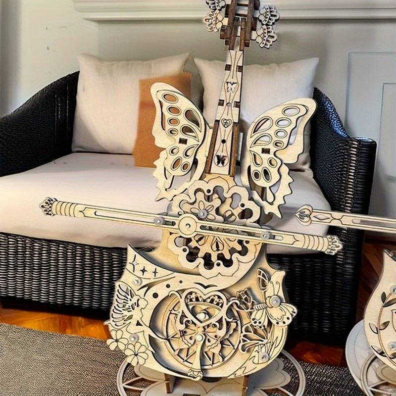 3D Puzzle Musical Instrument Model Color Butterfly Violin