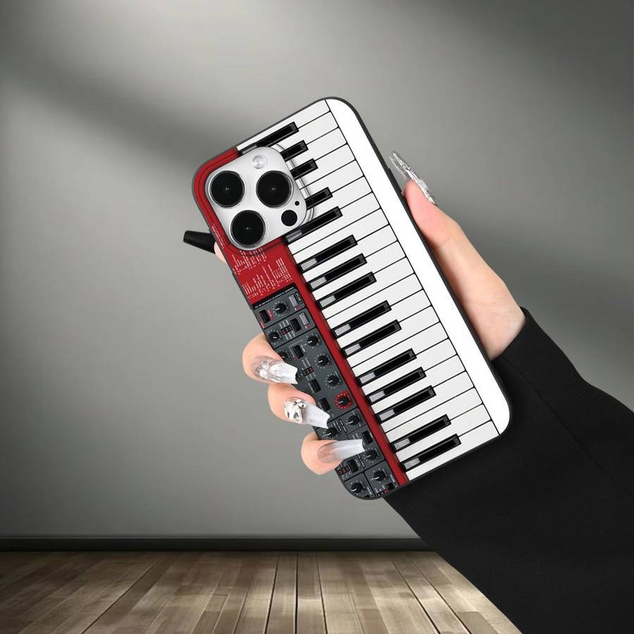 1Pc Mixed Color For iPhone 16 Pro Max Piano Sound Phone Case
