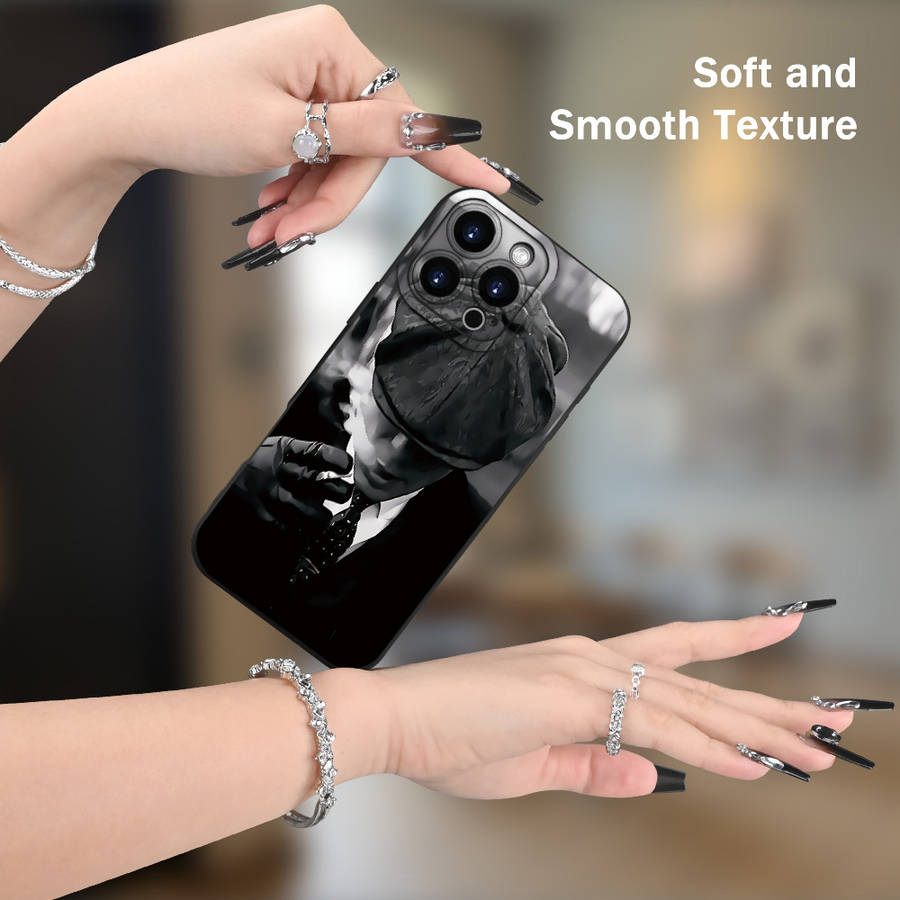 1Pc Black For iPhone 16 Pro Max Gangster Themed Design Phone Case