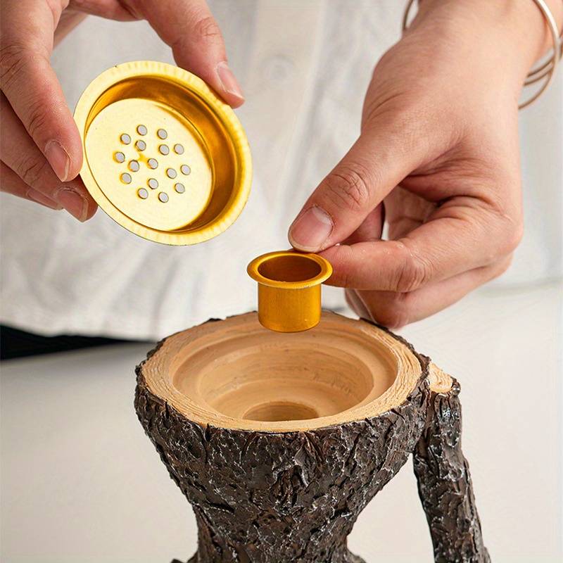Incense Burner Color  Tree Bark Handle Incense Burner