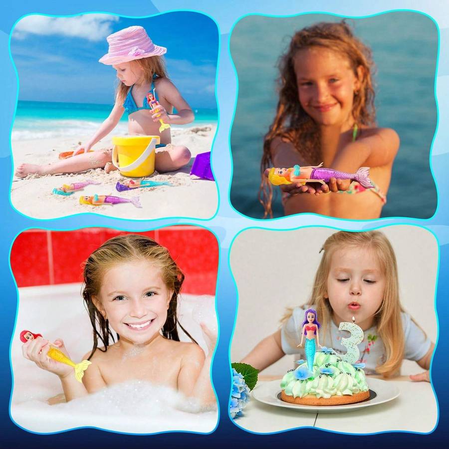 Childrens Toys Color 4Pcs Assorted Varieties Items4Pcs Glowing Mermaid